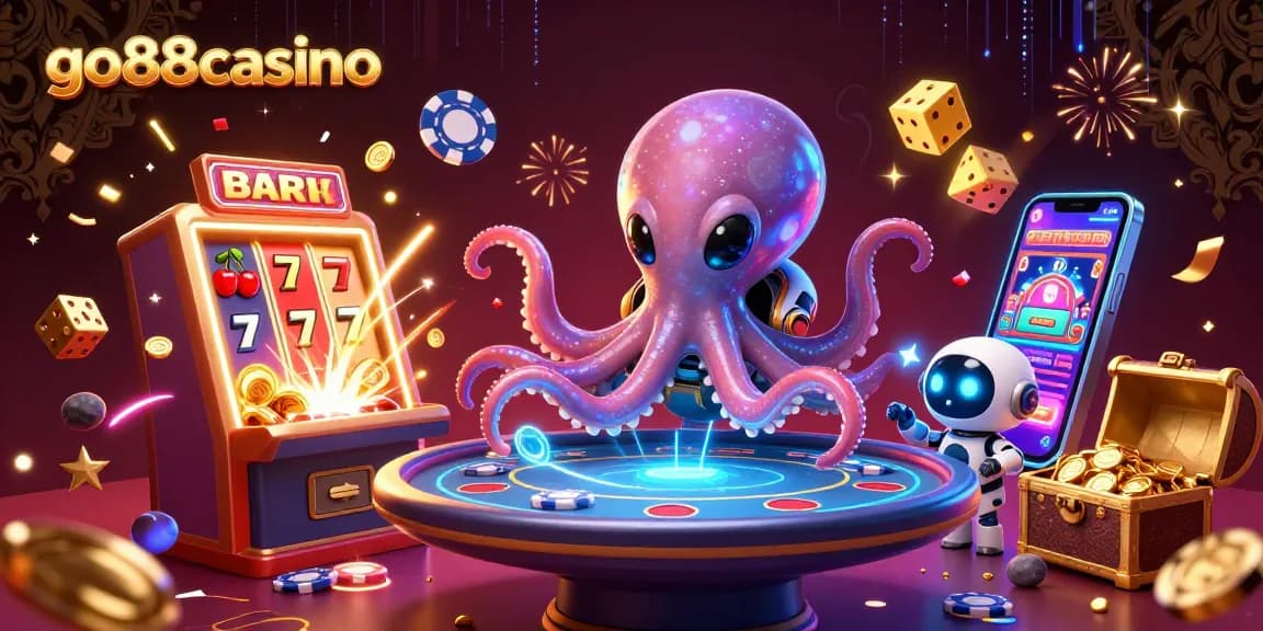 Experience the thrilling excitement of go88casino with vibrant 3D casino elements and alien characters.