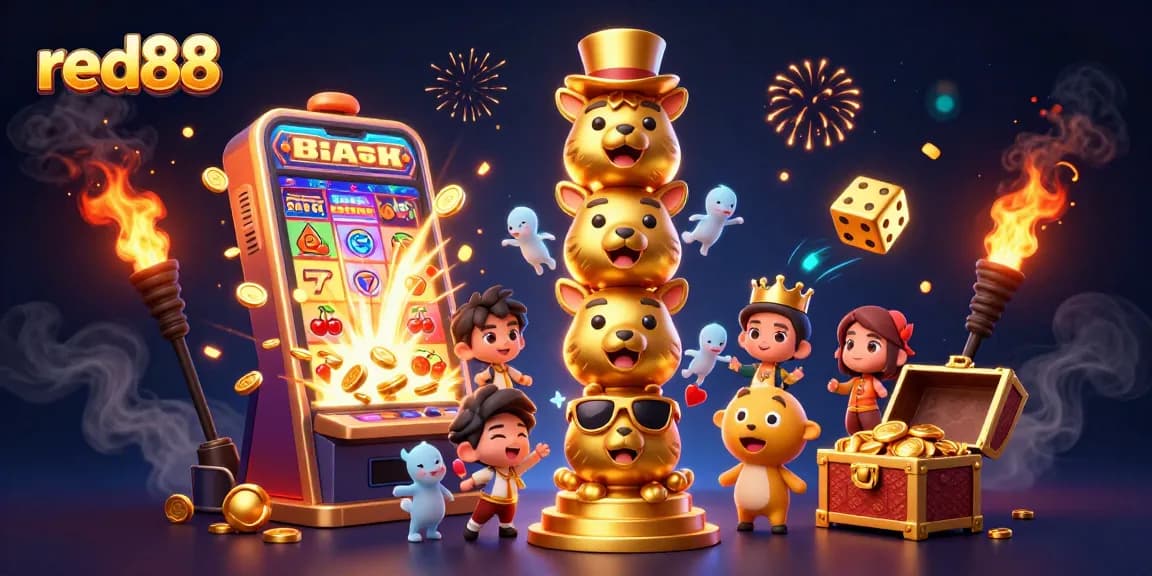 Experience the excitement of red88 with vibrant 3D casino characters and jackpot moments.
