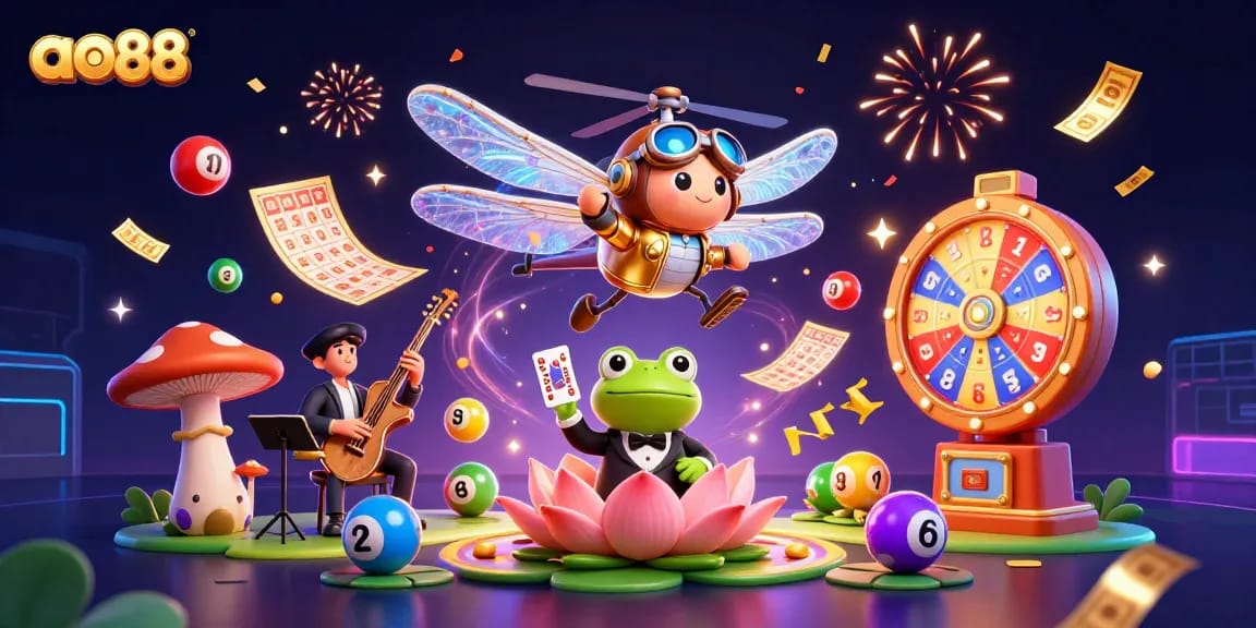 Experience exciting gaming moments with ao88 at a vibrant lily pad casino.