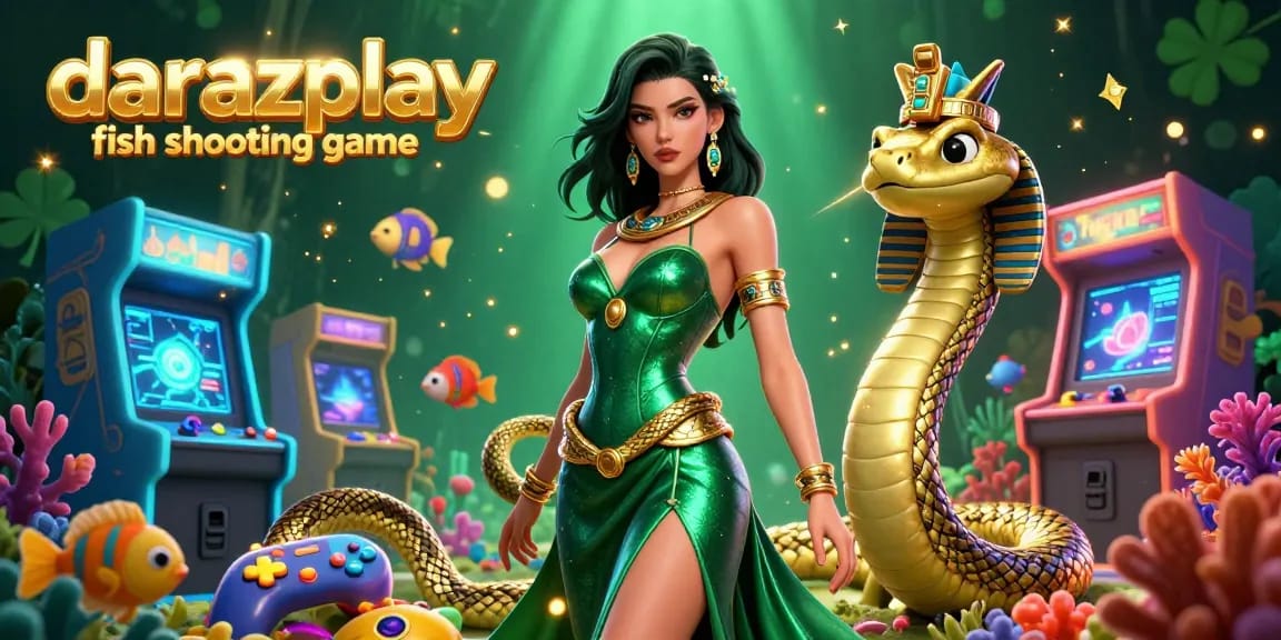 Engage in the thrilling darazplay fish shooting game with vibrant characters and underwater elements!