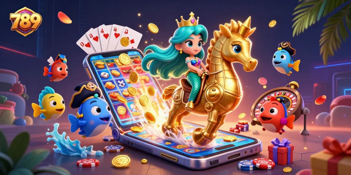 Engage in 789 casino action with vibrant characters and dynamic gaming elements gleaming