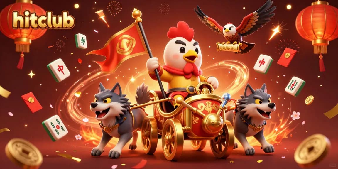 Join the excitement at hitclub as the 3D rooster warlord leads a dynamic casino adventure.