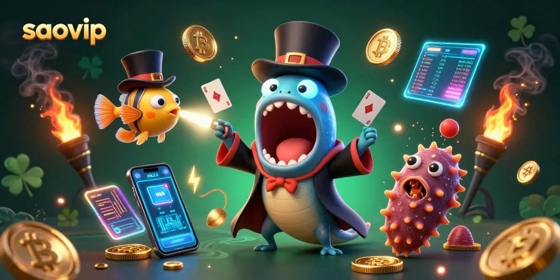 Experience thrilling card tricks at saovip with a vibrant underwater magic show featuring crypto elements.
