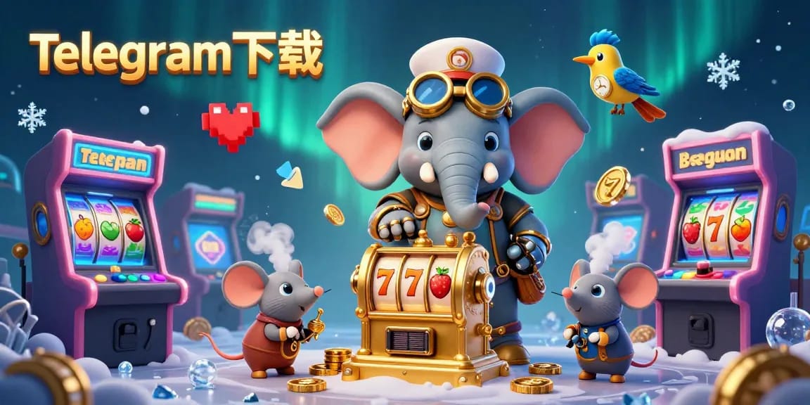 在这个生动的赌场主题3D插图中,通过Telegram下载赢取丰厚奖励,色彩缤纷的老虎机等您来玩。
