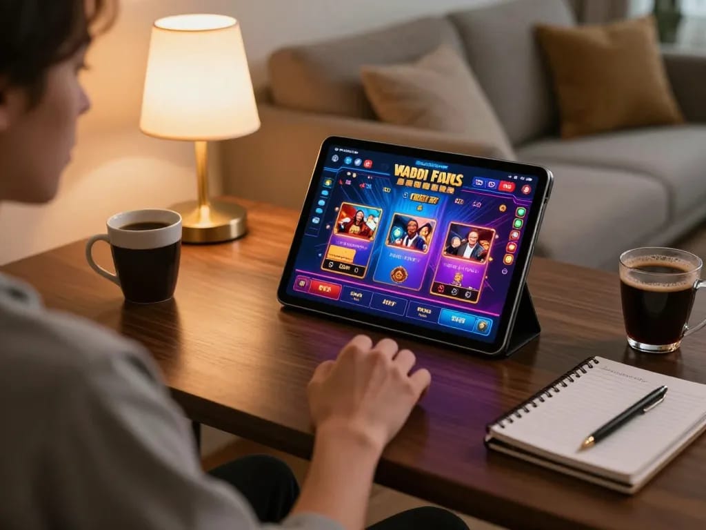 Engaging gameplay at the best online casinos in Canada, showcasing a vibrant casino app on tablet.