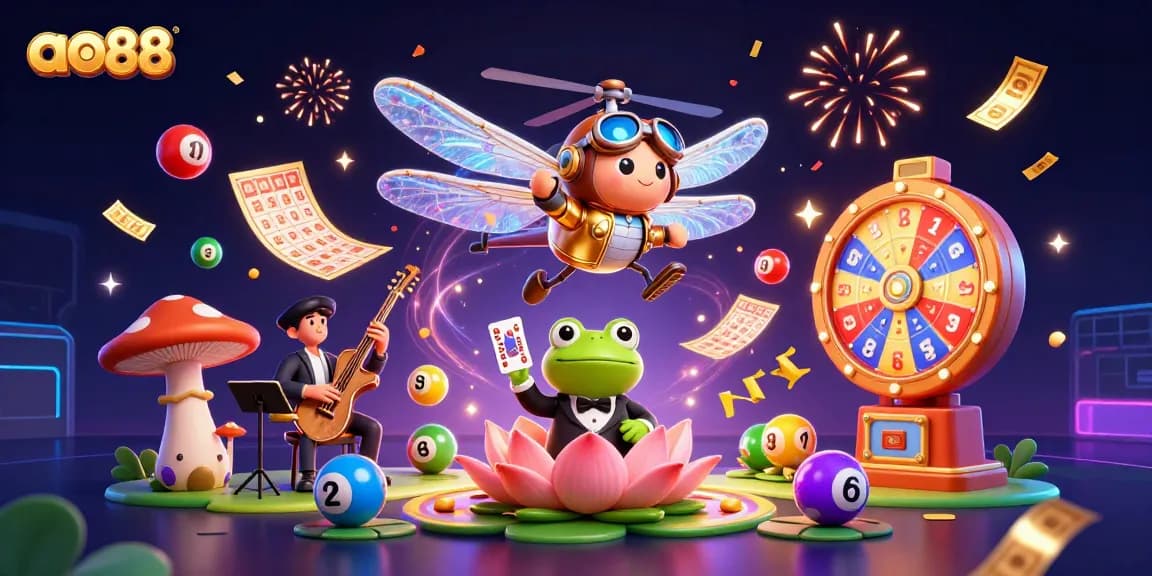 Experience exciting gaming moments with ao88 at a vibrant lily pad casino.
