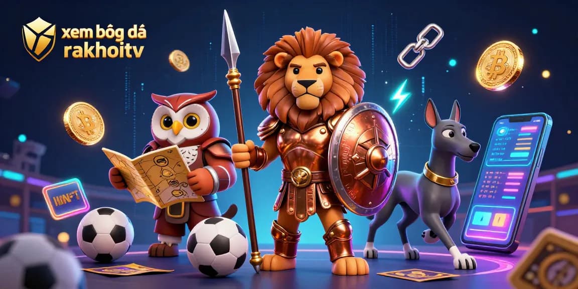 Watch exciting matches on xem bóng đá rakhoitv with vibrant sports elements and engaging characters.
