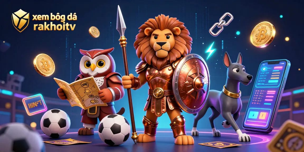 Watch exciting matches on xem bóng đá rakhoitv with vibrant sports elements and engaging characters.