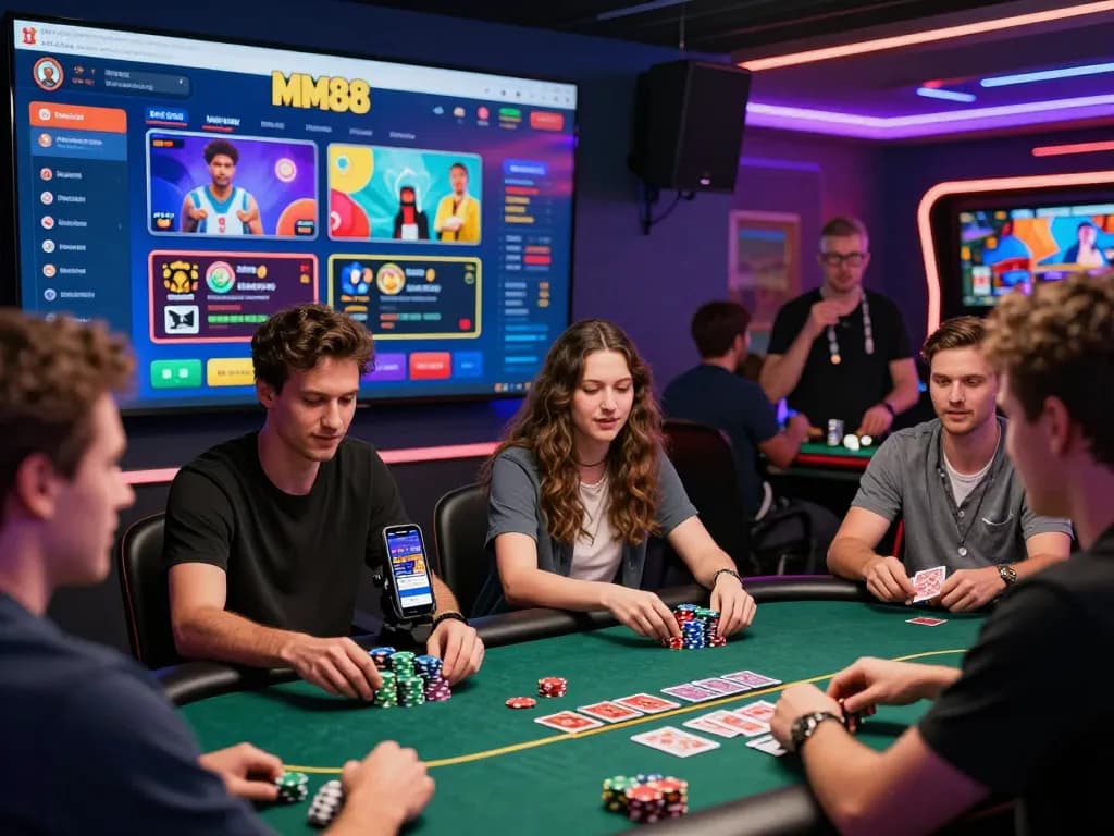 Experience the vibrant online gaming world at https://mm88.day/ with users engaging in thrilling betting activities across various platforms.