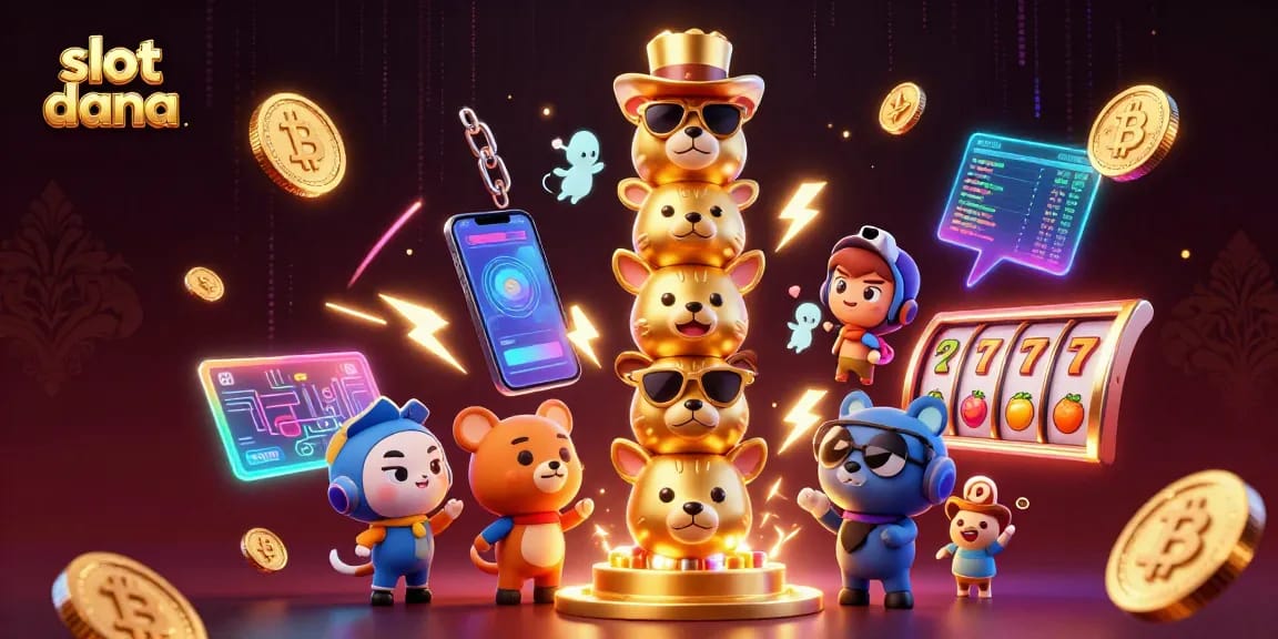 Engage in the excitement of slot dana with vibrant 3D cartoon graphics and dynamic slot elements.