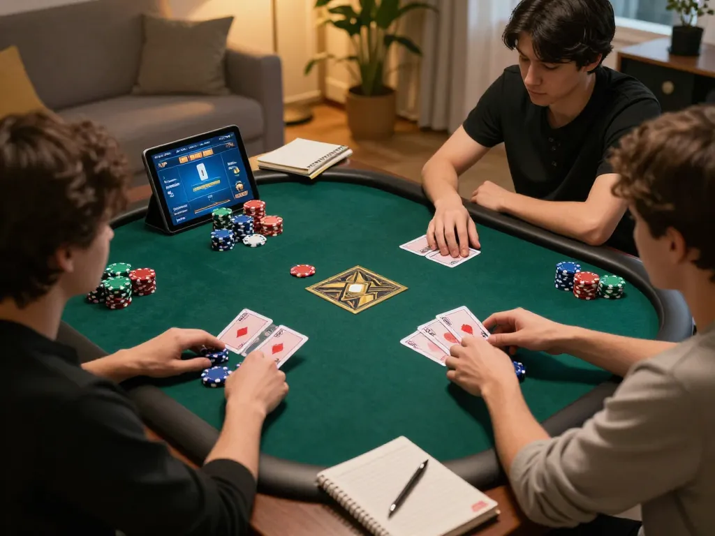 Experience thrilling online poker gameplay on gamebaidoithuong8 platform from a cozy home setup.
