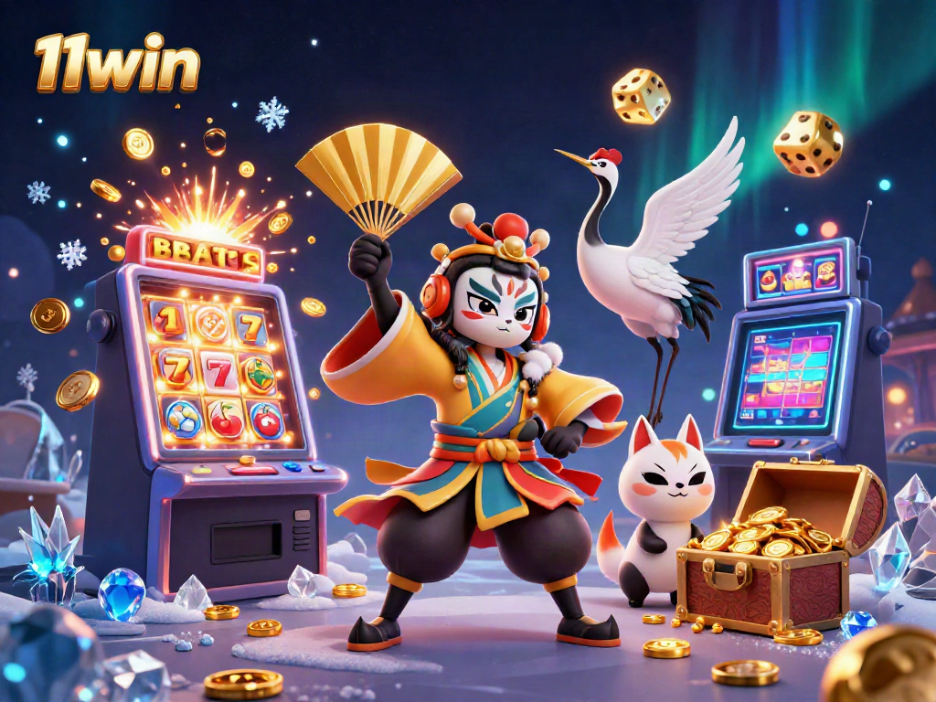 Experience the thrill of winning at 11win with vibrant characters and captivating casino elements.