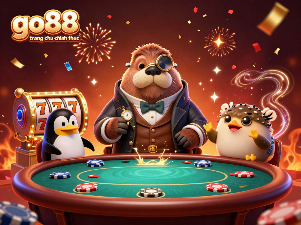 Players enjoying a lively game scene with go88 trang chu chinh thuc theme and vibrant 3D casino elements