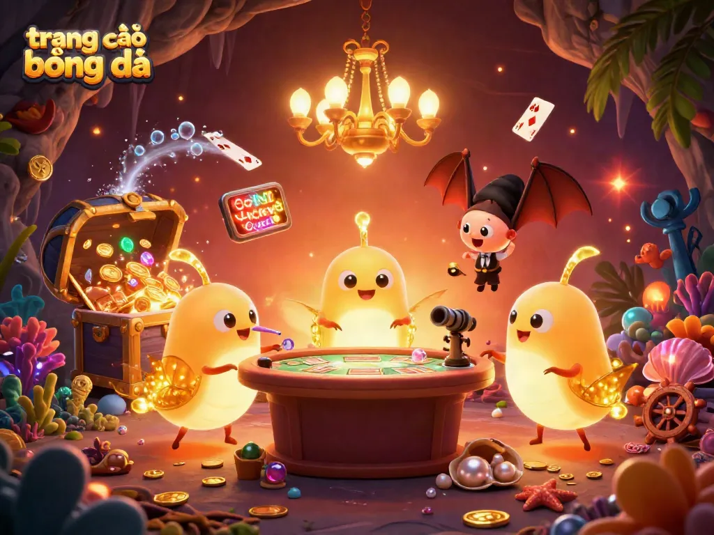 Trang nhà cái bóng đá hấp dẫn với đội glowworms sáng lên trong môi trường casino.