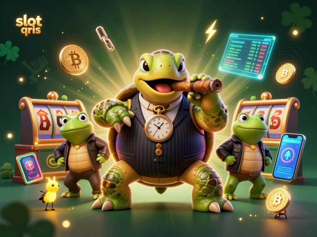 Engage with slot qris and experience thrilling gameplay with vibrant characters in a dynamic casino scene.