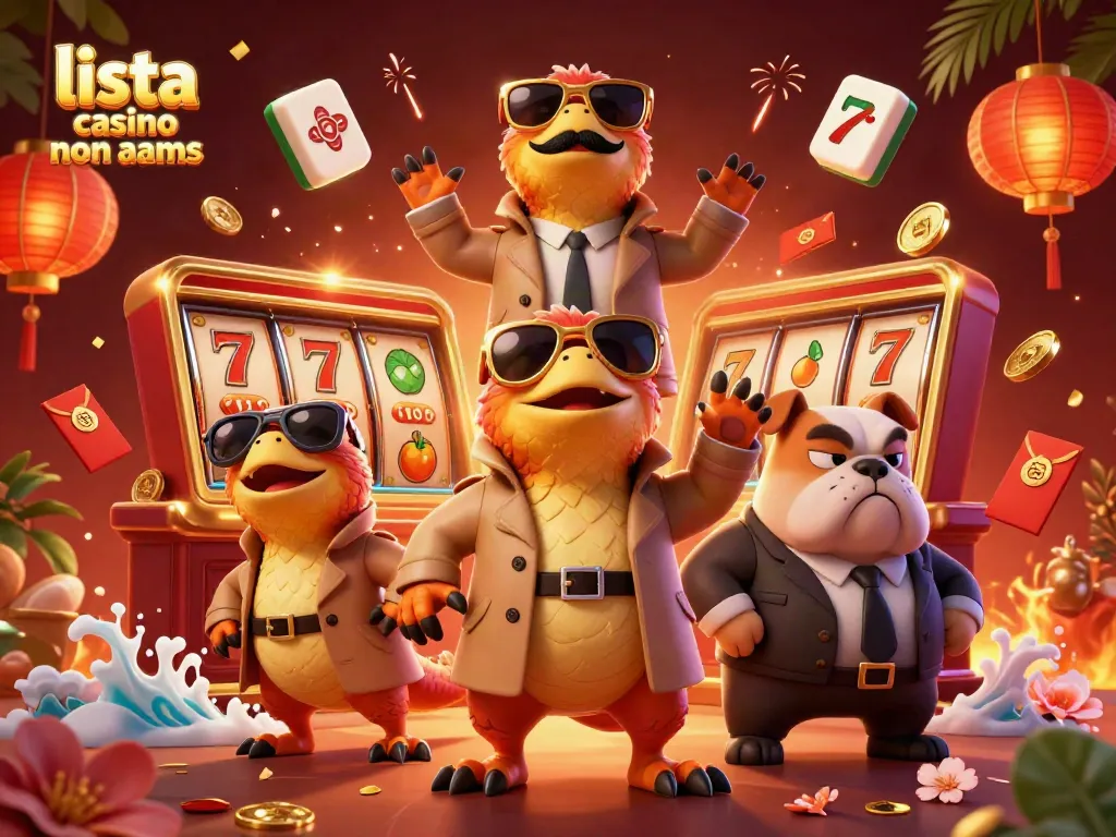Visualizza la lista casino non AAMS con rapaci in trench coat e un bulldog all'entrata del lounge VIP.