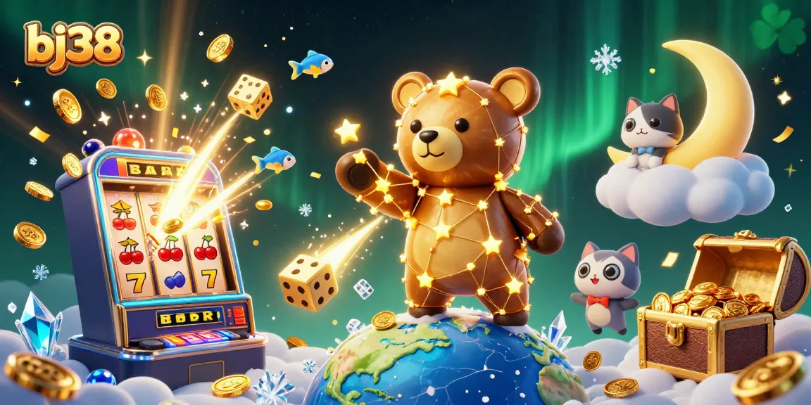 Bj38 offers an exciting casino scene with gold coins and dynamic game elements showcasing thrilling wins