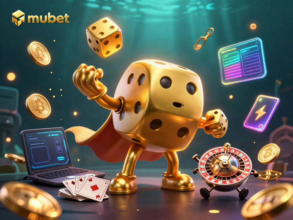 Experience dynamic gaming with mubet showcasing vibrant 3D casino characters and crypto elements.