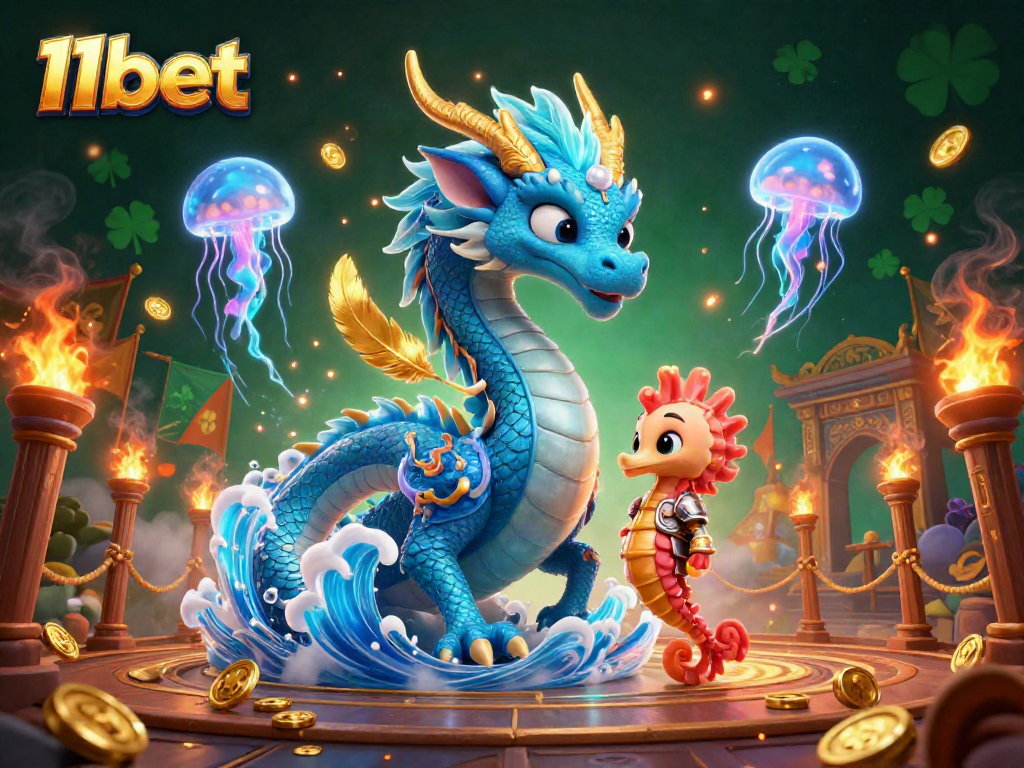 Experience the thrill at 11bet with vibrant characters and immersive casino elements.