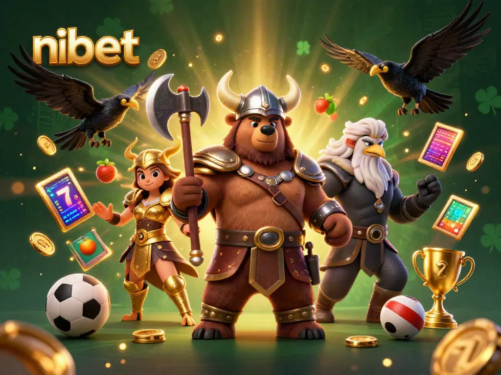 Experience the thrill of nbet with dynamic slots and adventurous characters in this vibrant casino digital artwork.