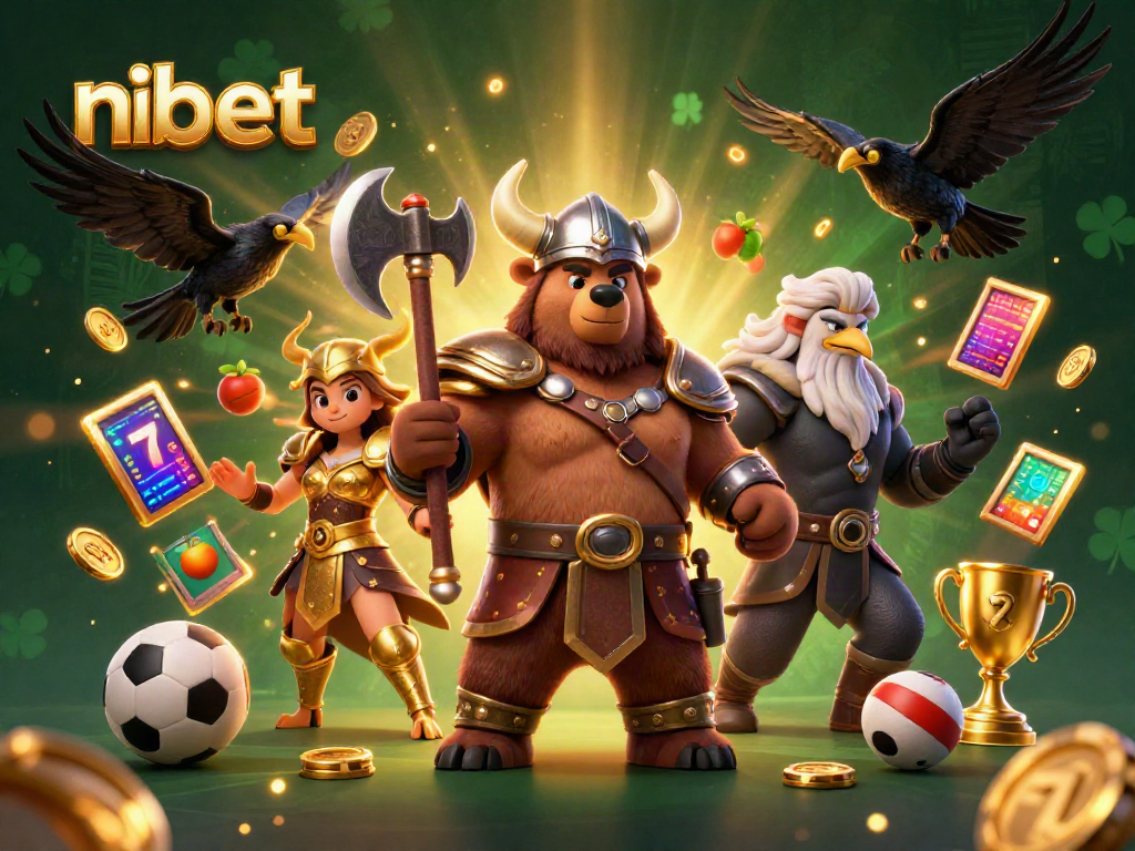 Experience the thrill of nbet with dynamic slots and adventurous characters in this vibrant casino digital artwork.