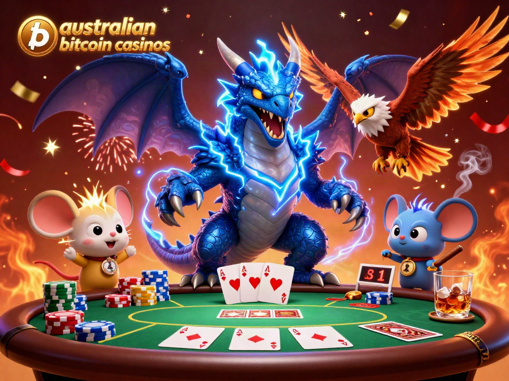 Experience thrilling action at australian bitcoin casinos with electric characters and vibrant gaming elements.