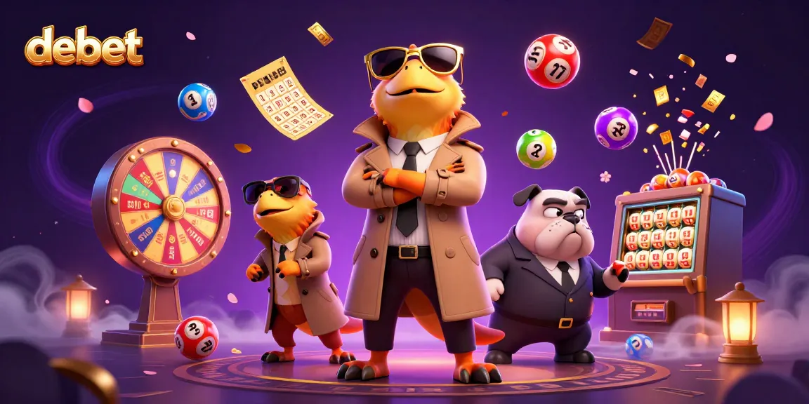 Engage with debet gaming as raptors hilariously try to enter a VIP casino, amidst vibrant lottery elements.