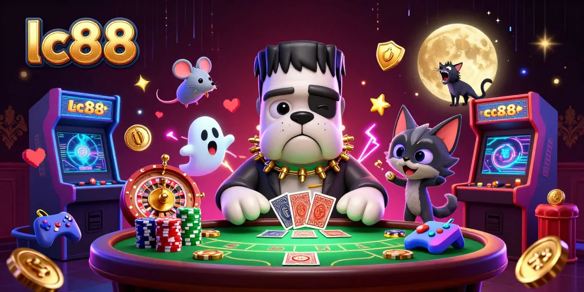 Experience thrilling gameplay at lc88 with a unique casino scene featuring vibrant characters and action-packed elements.